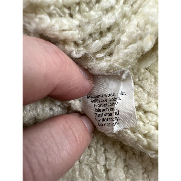 J Crew Cream Turtleneck Sweater Bell Sleeve Pullover Vintage Wool Womens Medium - Picture 11 of 12